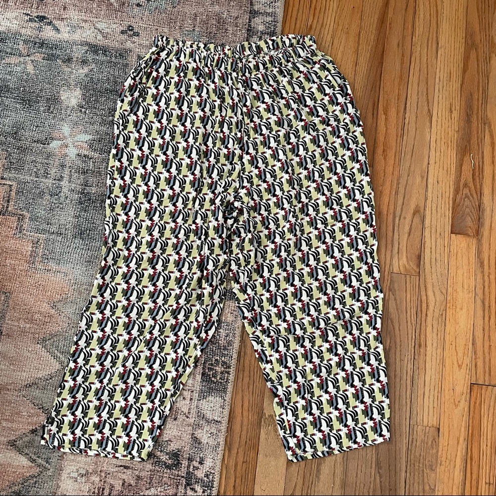 Flax Rayon High Waisted Summer Cropped Pant
